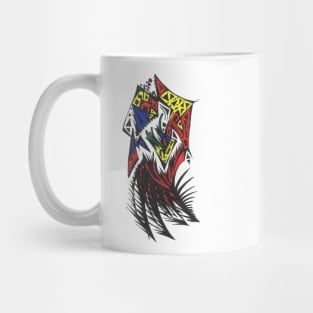 Dimensions Unique Blue Black Red Yellow White Green Colorful Abstract Art Mug